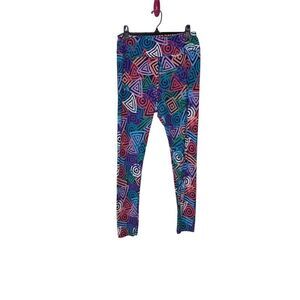 LuLaRoe Women’s T&C Geometric Print Leggings Multicolor Yoga Fitness Casual